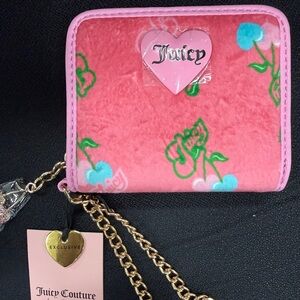 🍒Juicy Couture RETRO JUICY CHERRY SMALL WALLET in Pink Lemonade Multi🍒